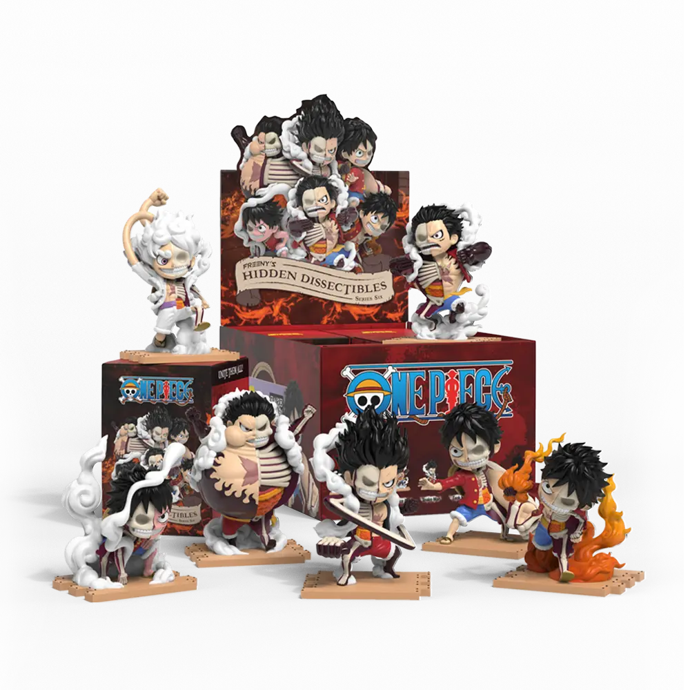 (Pre order) One Piece Series 6 Luffy Gears Edition Freeny's Hidden Dissectibles Mini-Figure Display Tray of 6