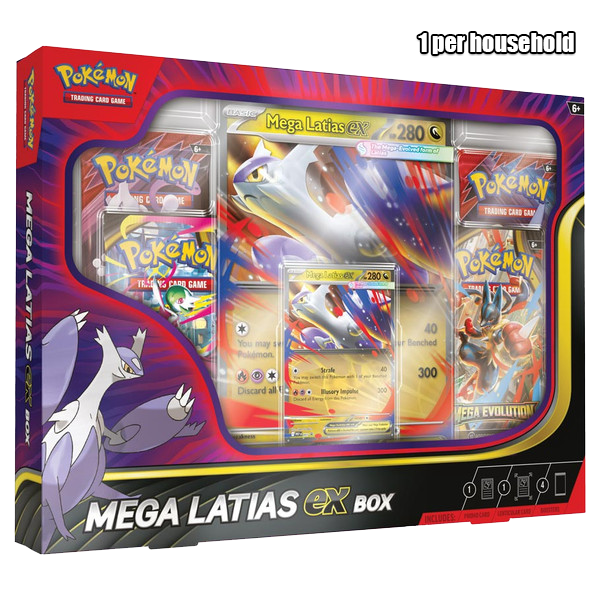 PRE ORDER Pokémon TCG: Mega Latias ex Box ( RELEASES 10.10) (LIMIT OF 2 PER HOUSEHOLD)