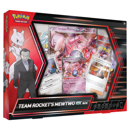 PRE ORDER Pokémon TCG: Team Rocket’s Mewtwo ex Box RELEASES 06/13/25 LLIMIT 1 PER HOUSEHOLD